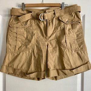 Lauren by Ralph Lauren cuffed Ladies Tan Shorts